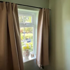 2 PAIRS OF "DUNELM" BLACK-OUT CURTAINS IN BEIGE COLOUR - Image 4