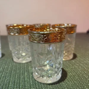 Six Glass Tumblers with Detailed Engraving - Image 2