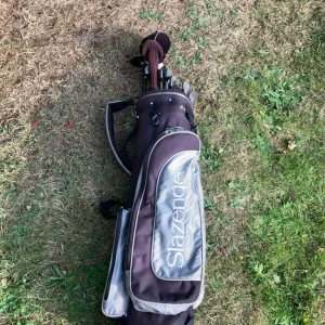 Men’s Golf Clubs Slazenger Driver 3-5 Wood 3-9 Irons Sw Pw & Putter Cart Bag - Image 3