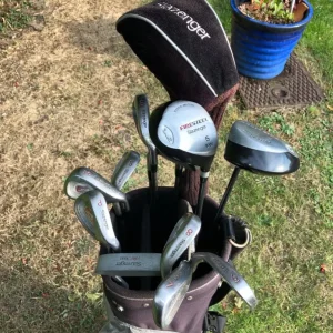 Men’s Golf Clubs Slazenger Driver 3-5 Wood 3-9 Irons Sw Pw & Putter Cart Bag - Image 5