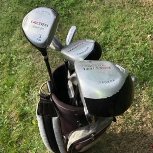 Men’s Golf Clubs Slazenger Driver 3-5 Wood 3-9 Irons Sw Pw & Putter Cart Bag - Image 6