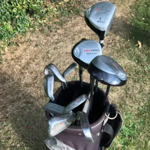 Men’s Golf Clubs Slazenger Driver 3-5 Wood 3-9 Irons Sw Pw & Putter Cart Bag - Image 7