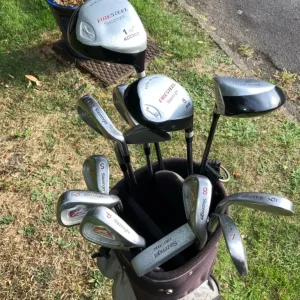 Men’s Golf Clubs Slazenger Driver 3-5 Wood 3-9 Irons Sw Pw & Putter Cart Bag - Image 8