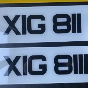 Pair XIG Private number plate personalised reg cherished reg