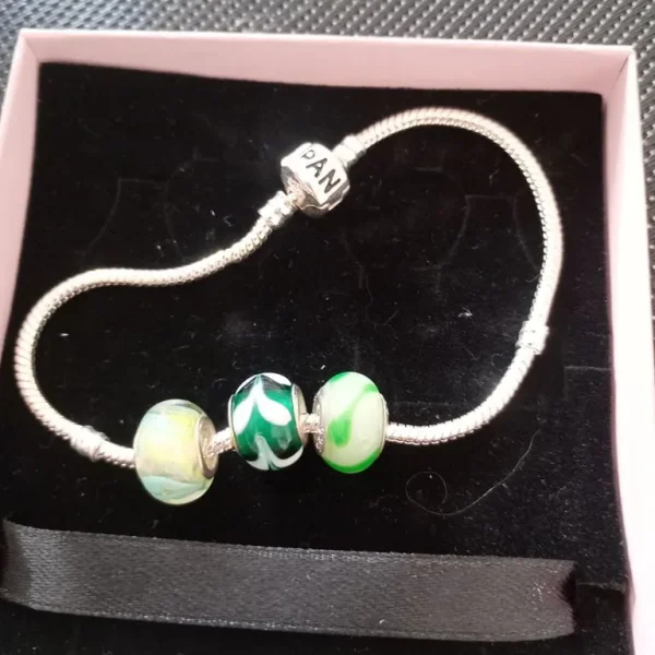 Pandora bracelet with charms