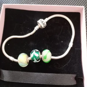 Pandora bracelet with charms