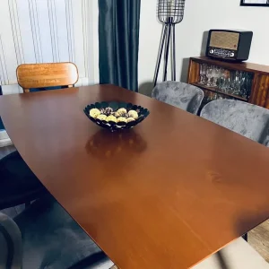 Bespoke basically new dining table set for 6 in mid.century- modern style - Image 2