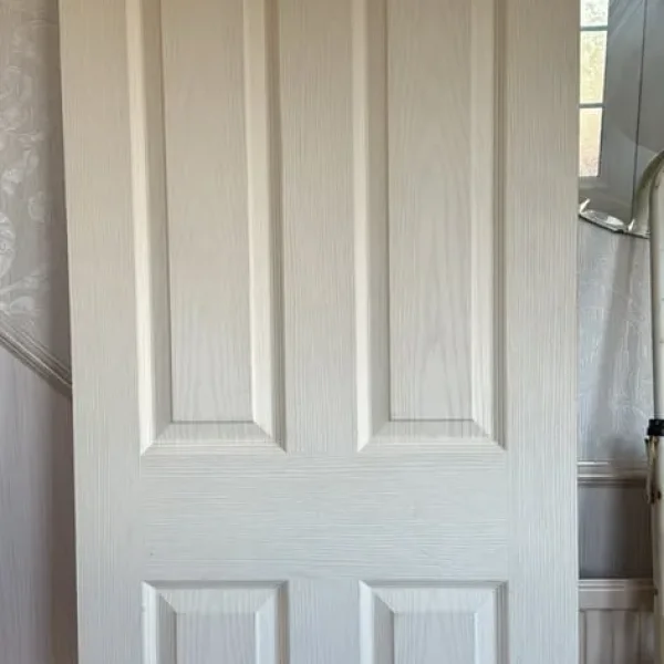 New White interior panelled door