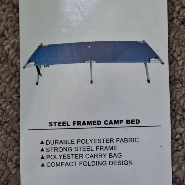 2 x Argos steel framed camp beds