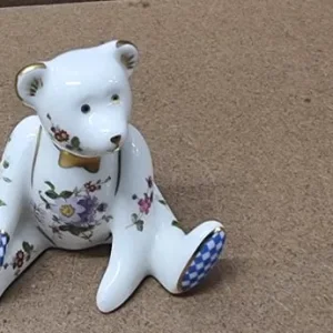 Rare Retired Royal Crown Derby Posies Boy Bear Paperweight - Image 2