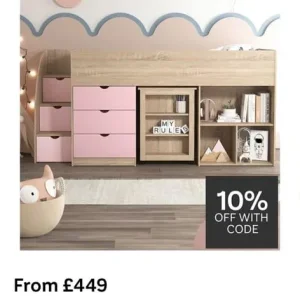 Mid sleeper Storage Bed - blue - Image 2