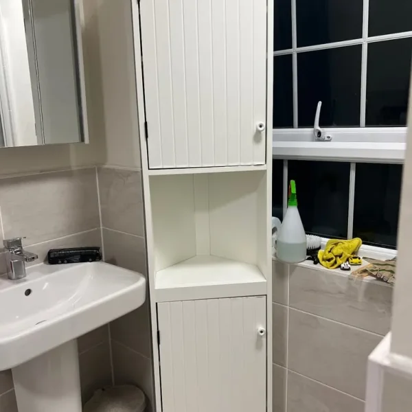 IKEA Silveran corner bathroom storage