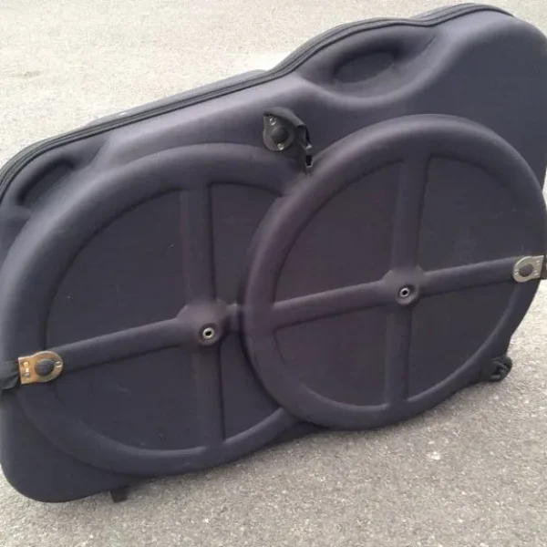 A large EV bicycle transport case pod wheeled trolley