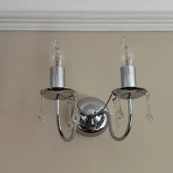 Two chandelier style wall lights - full working condition