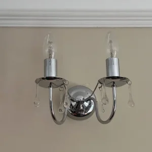 Two chandelier style wall lights - full working condition