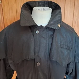John Partridge vintage full length brown waxed cotton trench coat-Size M 40-42” chest. - Image 2