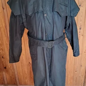 John Partridge vintage full length brown waxed cotton trench coat-Size M 40-42” chest. - Image 6