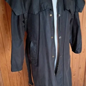 John Partridge vintage full length brown waxed cotton trench coat-Size M 40-42” chest. - Image 7