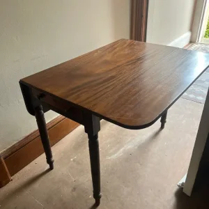 Antique/Victorian Pembroke Folding Table with Drawer - Image 2