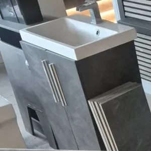 Grey sink vanity unit grey toilet unit - Image 3