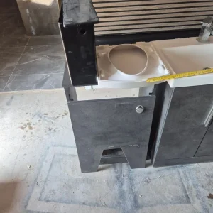 Grey sink vanity unit grey toilet unit