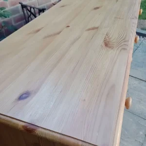 Solid Pine Chest Of Drawers 3 Over 4 Large Refurbished - Image 6