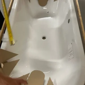 Kaldewei Ambiente Classic Duo Oval Bath 1700x750x430mm Alpinweiss – Small Scratch on Base - Image 3