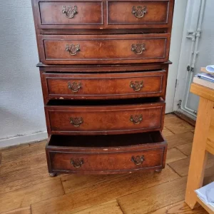 Walnut 5 drawer chest - Image 2