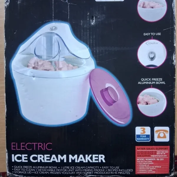 Delta High Living Electric Ice Cream Maker Boxed