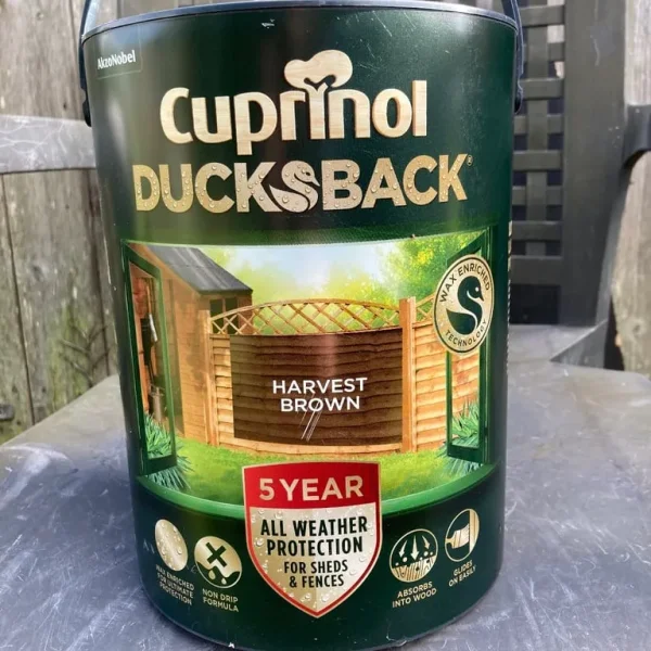 Cuprinol fence stain harvest brown
