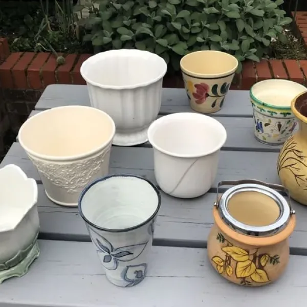 LOT of Ceramic Plant Pots / Planters / Vases