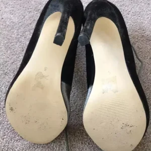 River Island Grey Suede Style Very High Heeled Ankle Boots size 5 - Image 4