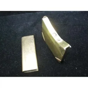 Antique WW1 Trench Art Lighter – Miniature Brass & Copper Book – 7cm - Image 2