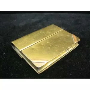 Antique WW1 Trench Art Lighter – Miniature Brass & Copper Book – 7cm - Image 3