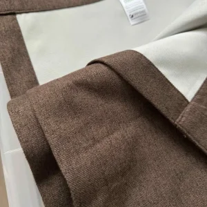 Dunelm Eyelet Pair of blackout Brown Curtains 117cm x 182cm - Image 5