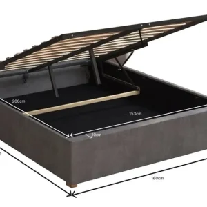 Aspire king size ottoman storage bed grey - Image 4