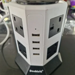 Tower Extension Lead, Extension Tower 8 AC Outlets & 4 USB Ports, Surge Protection