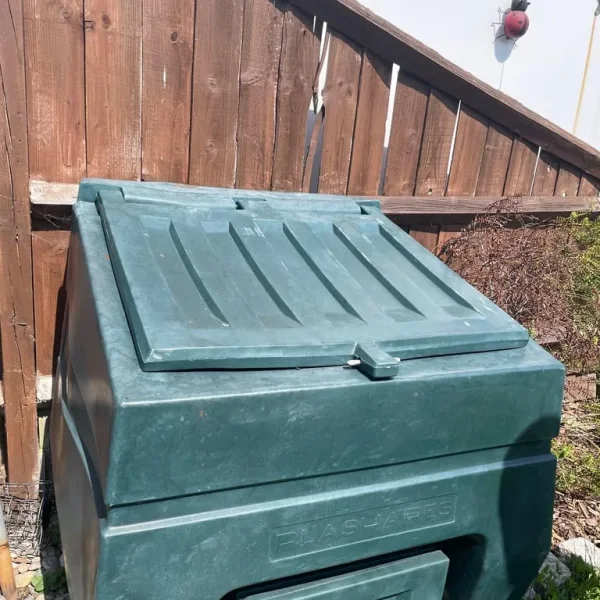 Green plastic coal bunker