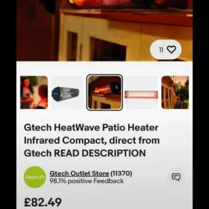 G tech heatwave patio heater - Image 6