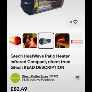 G tech heatwave patio heater - Image 7
