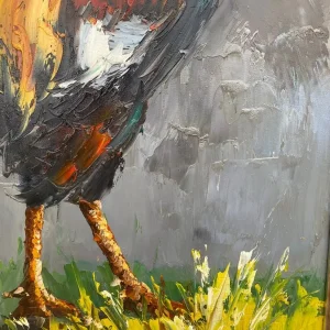 Large Framed Original Painting of Cockerel - Image 3