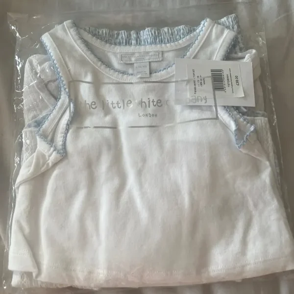 white Company Tiered skirt and top set