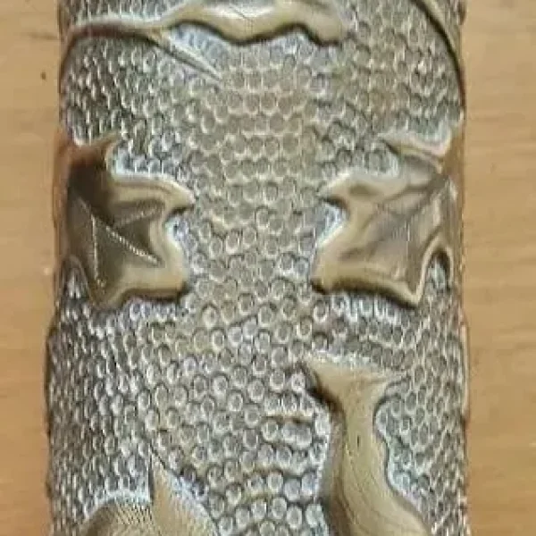 WW1 Trench Art French Artillery Shell Case - Trees and Cockrel Design - 14" High