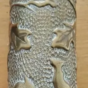 WW1 Trench Art French Artillery Shell Case - Trees and Cockrel Design - 14" High