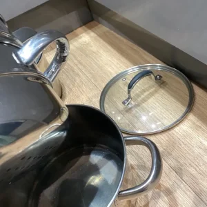 2 saucepans with lids and a steamer pan set - £14 (Wallisdown) - Image 2