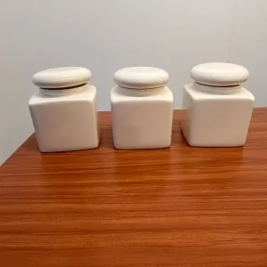 Set of Three Vintage Tea Coffee Sugar Jars - Image 4