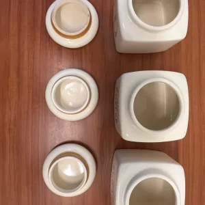 Set of Three Vintage Tea Coffee Sugar Jars - Image 5