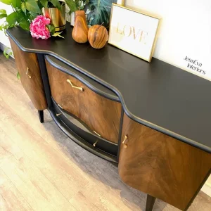 Art Deco style vintage, walnut sideboard, drinks cabinet - Image 2