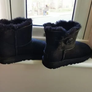 UGG black sheepskin boots size 37 UK 4 - Image 2