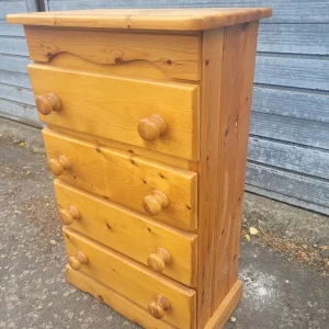 Slimline solid quality pine chest of drawers, delivery available - Image 2
